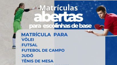 Matrículas abertas para as escolinhas de base de São Domingos