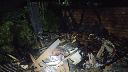 Casa é destruída por incêndio em Abelardo Luz 