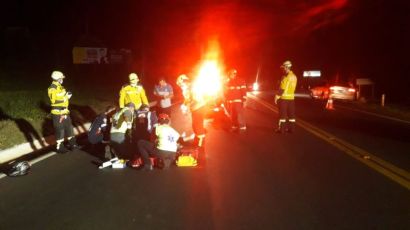 Moradora de Xanxerê morre em colisão entre carro e moto na BR-282