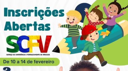 Abertas inscrições para o Serviço de Convivência e Fortalecimento de Vínculos em Bom Jesus
