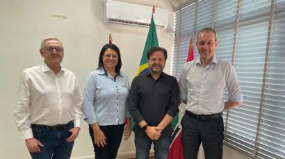 Em visita ao prefeito em exercício, HRSP reafirma importância do serviço de Telemedicina Xanxerê