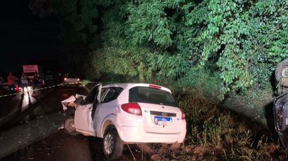 Grave acidente de trânsito na BR-282, em Faxinal dos Guedes, deixa uma vítima fatal