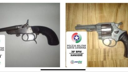 PM apreende armas e munições em Xanxerê