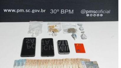 Polícia Militar apreende drogas e prende suspeitos após pedido de socorro em Xanxerê
