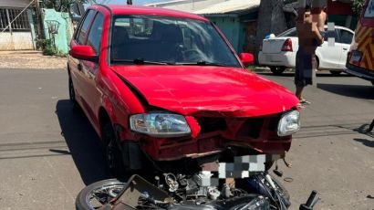 Motociclista fica ferido em colisão registrada em Xanxerê
