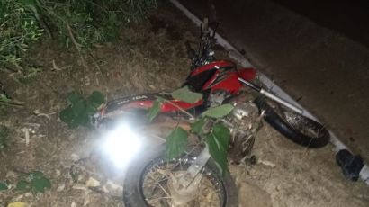 Motociclista fica ferido em colisão frontal na BR-282 em Xaxim