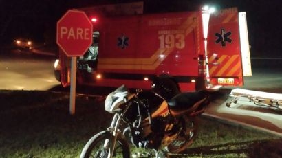 Queda de motocicleta deixa uma pessoa ferida em Vargeão
