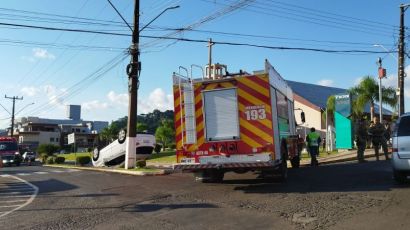 Colisão deixa uma pessoa ferida em Ponte Serrada