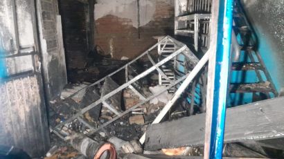 Incêndio em escritório de empresa mobiliza bombeiros em Xaxim