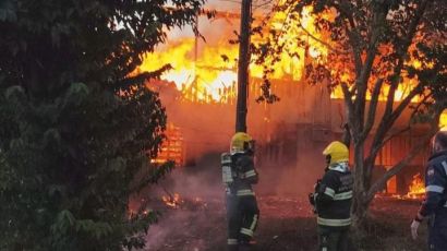 Residência é destruída por incêndio em Xanxerê