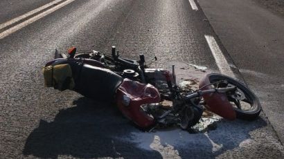 Motociclista fica ferido em colisão na BR-282 em Vargeão
