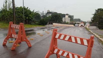 Viaduto da Rui Barbosa é interditado devido a erosão no solo