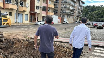 Prefeitura de Ponte Serrada inicia recuperação da rede de drenagem
