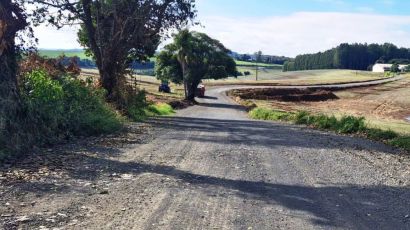 Avançam obras da paralela da SC-480 e da estrada da Linha Barro Preto