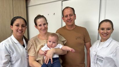 Família de Xaxim visita HRSP e agradece pelo atendimento do hospital