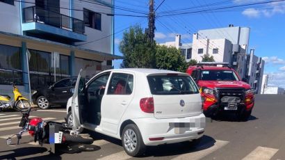 Motociclista fica ferido em acidente no bairro Matinho
