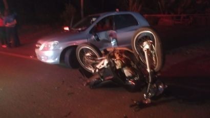 Motociclista fica ferido em colisão registrada em Bom Jesus