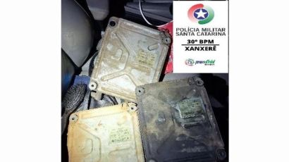 Três pessoas são presas em Xanxerê com módulos furtado de caminhões
