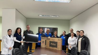 Lions Clube Xanxerê Inovação doa televisores para UTIs do Hospital Regional São Paulo
