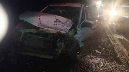 Condutor fica ferido após colisão na SC-155 em Xanxerê