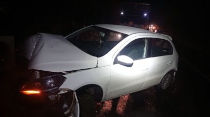 Colisão traseira é registrada na SC-155 em Xanxerê