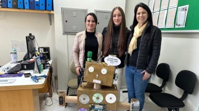 EMEB Janete Cassol e Nossa Senhora Aparecida fazem entrega de mascote do Projeto Gincana Fiscal