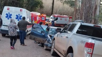 Duas pessoas ficam feridas em colisão frontal registrada em Passos Maia