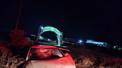 Veículo sai da pista após atropelar animal em Abelardo Luz