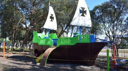 Novo playground temático é entregue no Ecoparque Municipal Romeu Scirea