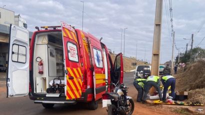 Motociclista fica ferido em colisão registrada em Xanxerê