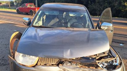 Idosa fica ferida em colisão registrada em São Domingos