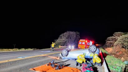 Capotamento deixa condutor ferido em Xanxerê