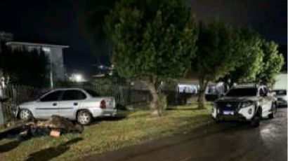 Motorista embriagado colide contra muro de residência em Xaxim