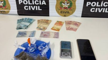 Traficante é preso em flagrante e drogas são apreendidas em Xaxim