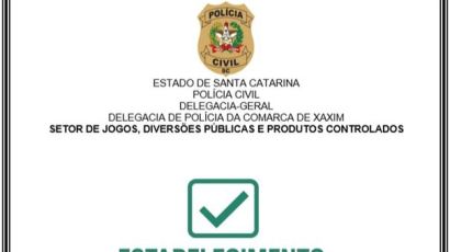 Polícia Civil de Xaxim lança o selo "Estabelecimento Regularizado"