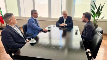 Prefeito Oscar Martarello recebe novos delegados da Polícia Civil em Xanxerê