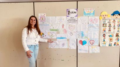 Psicóloga da DPCAMI de Xanxerê realiza palestra para crianças do programa Jovem Cidadão