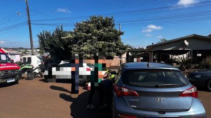Colisão entre carro e moto deixa uma pessoa ferida em Xanxerê