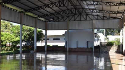 Obras da nova quadra coberta da EMEB Cirilo Dall’Óglio entram na fase final