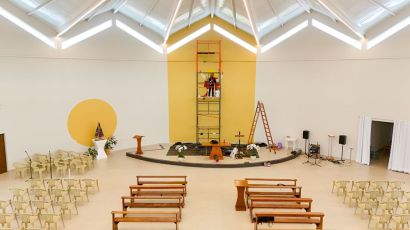 Santuário Nossa Senhora Aparecida, em Xanxerê, recebe obra inédita de arte sacra