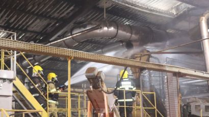 Bombeiros atendem princípio de incêndio em indústria em Xanxerê