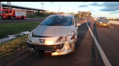 Engavetamento deixa uma pessoa ferida na BR-282 em Xanxerê