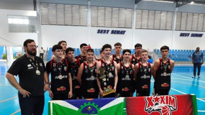 Basquete de Xaxim fica em 2º lugar no Campeonato Catarinense Sub-15