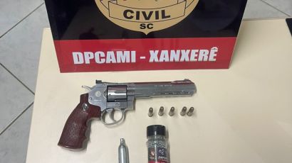 Arma usada em ameaças contra mulher é apreendida em Xanxerê