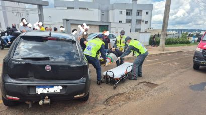 Motociclista fica ferido em colisão registrada em Xanxerê