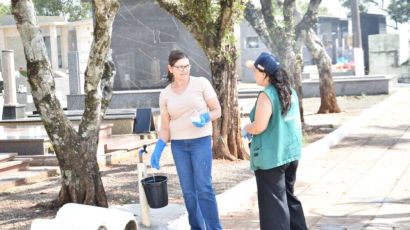 Xanxerê intensifica ações de combate à dengue no cemitério para Finados