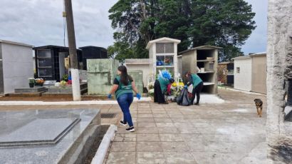 Mutirão de limpeza no cemitério reforça combate à dengue em Xanxerê