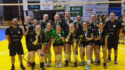 Equipe de voleibol feminino da SME Xanxerê conquista o vice-campeonato da Liga Oeste 2025