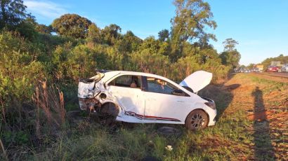 Acidente com três veículos deixa dois homens feridos na BR-282 em Xanxerê
