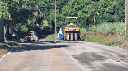 Xanxerê intensifica trabalhos na pavimentação asfáltica da XRE-501